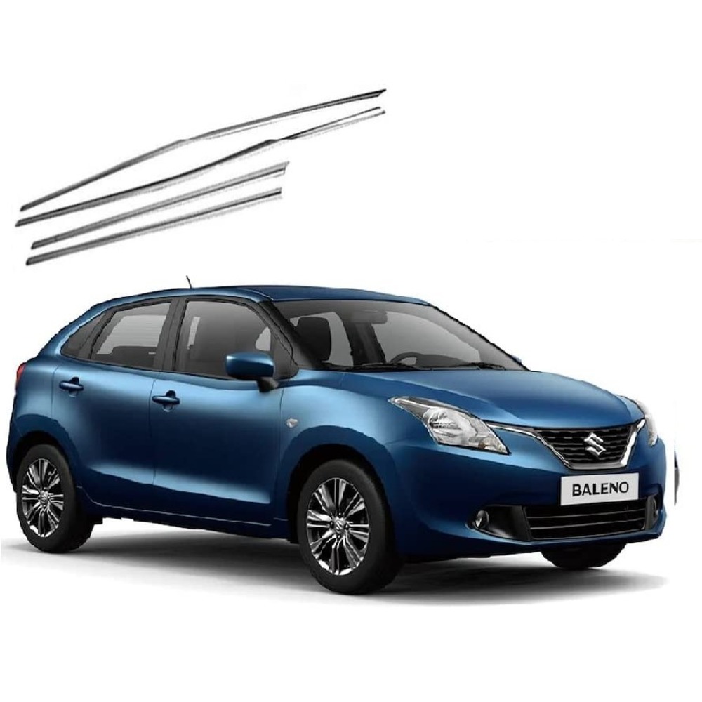 Window Lower Garnish Stainless Steel Chrome Finish Exterior for Baleno (2022)